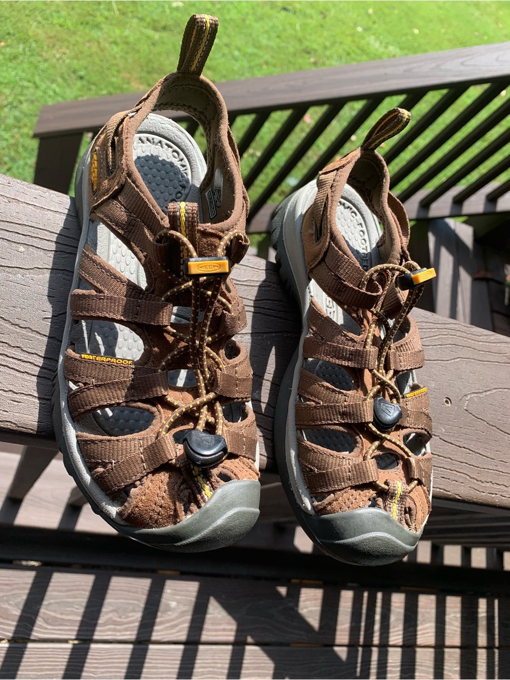 Keen Brown/Tan Kids Waterproof Closed-Toe Outdoor Sandals